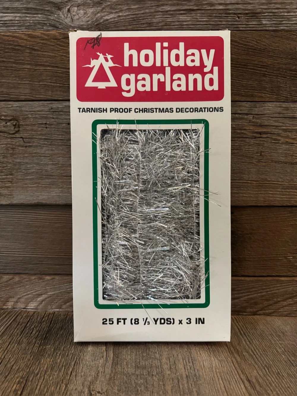 NWT Vintage Holiday Silver Tinsel Garland